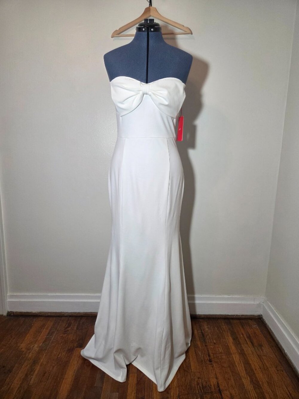 Vow'd Strapless Bow Detail Maxi Wedding Dress